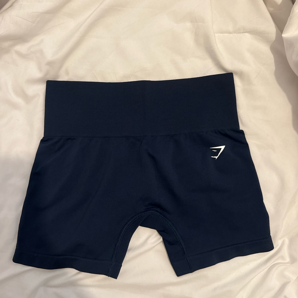 Gymshark Navy High-Waist Seamless Bike Shorts